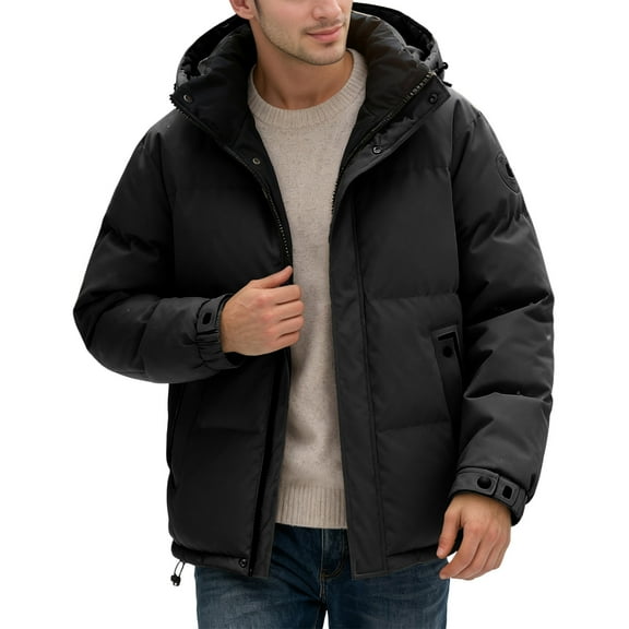Men's Autumn And Winter Hooded Thickened Outdoor Casual Style Coat