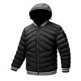 thumbnail image 1 of Men's Autumn And Winter Jacket Coat Leisure Plus Size Light Zip Pocket Cotton Padded Warm Soft Hooded Jacket Coat, 1 of 2
