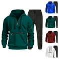 thumbnail image 1 of Men's Autumn And Winter Two Piece Fashionable Hoodie Set Hooded Sweatshirt And Casual Black Pants Set Shirt Men Cotton Fleece Hooded Sweatshirt, 1 of 3