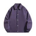 thumbnail image 1 of Men's Autumn Jacket Solid Colour Loose Fit Casual Style With Pockets Lapel Jacket, 1 of 2
