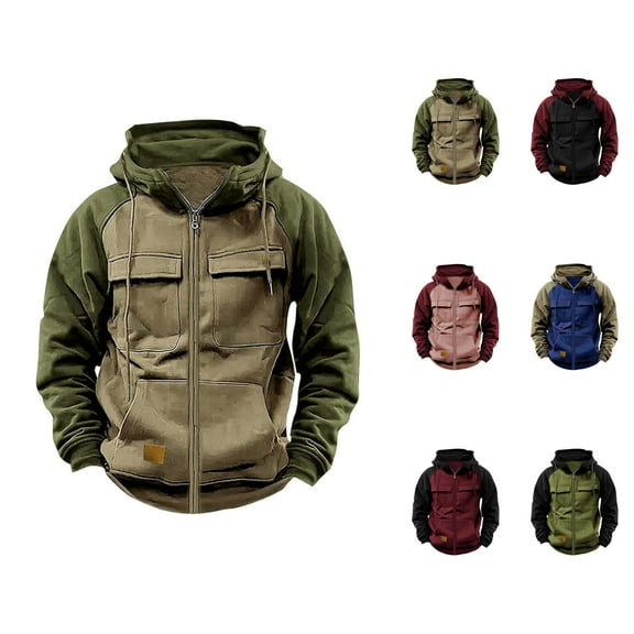 Men's Autumn Long Sleeved Hooded Sweatshirt Men's Casual And Fashionable Outdoor Zipper Long Sleeved Hooded Sweatshirt Men Cotton Hooded Sweatshirt