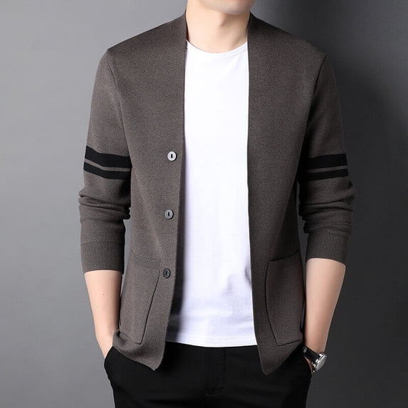 Men's Autumn New Casual Outerwear Pocket Knitted Cardigan