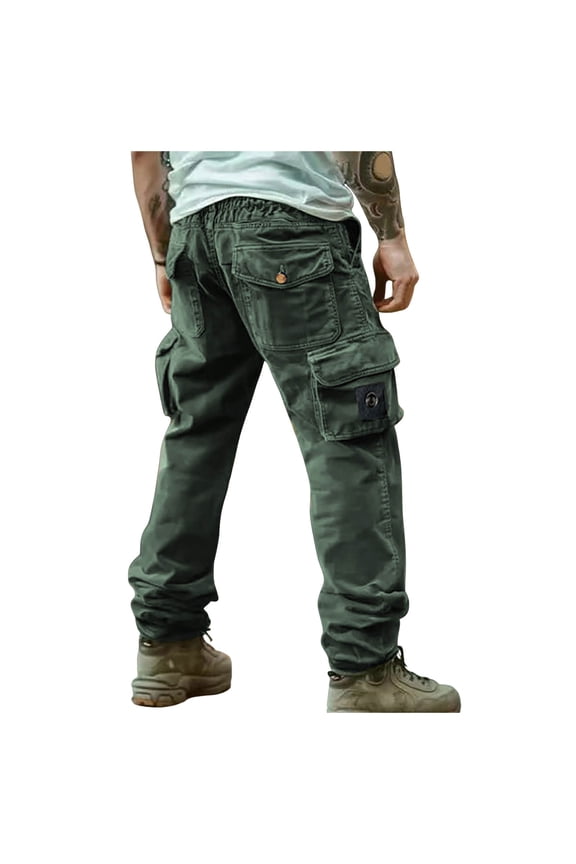 Men's Autumn/Winter 2024 Solid Color Comfortable Casual Pocket Overalls