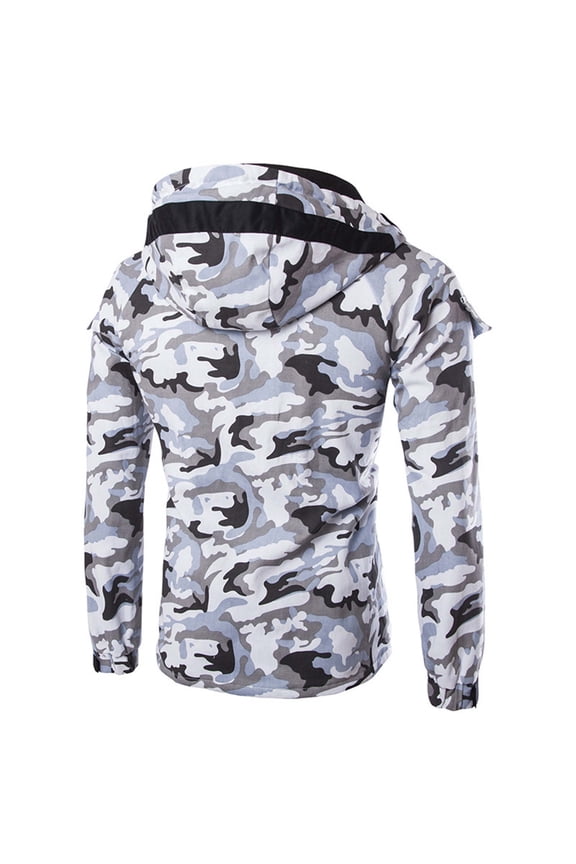 Men's Autumn&Winter Fashion Camouflage Long Sleeved Hooded Cotton Parkas