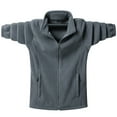 thumbnail image 1 of Men's Autumn Winter Polar Fashion Stand Collar Loose Large Size Jacket Jacket Top, 1 of 2