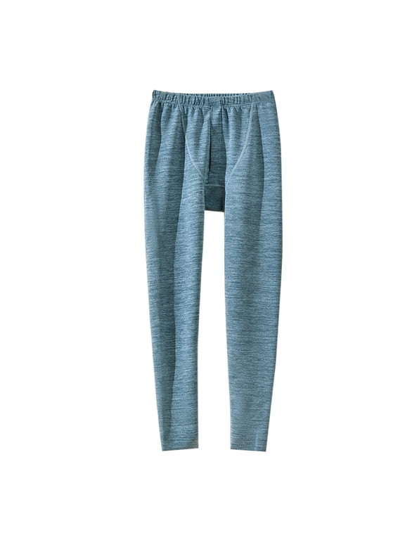 Men's Autumn And Winter Thick Ground Solid Color Thermal Pants Long Pants Leggings Thermal Underwear for Men Wool Silk Long Underwear Men Men Thermal Underwear Bottoms Long Thermal Underwear Mens