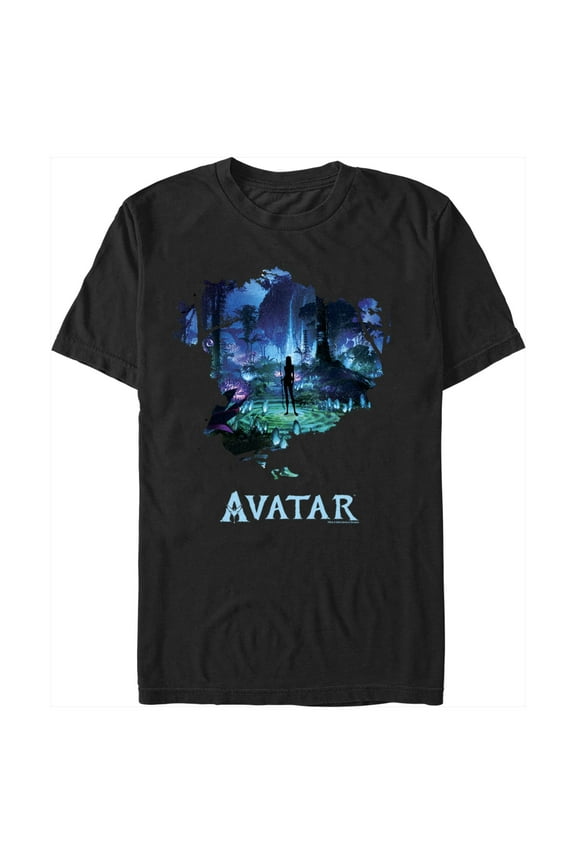 Men's Avatar Neytiri Pandora Night Scene  Graphic Tee Black Large