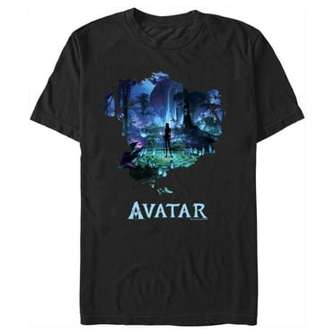 Men's Avatar Neytiri Pandora Night Scene  Graphic Tee Black Small