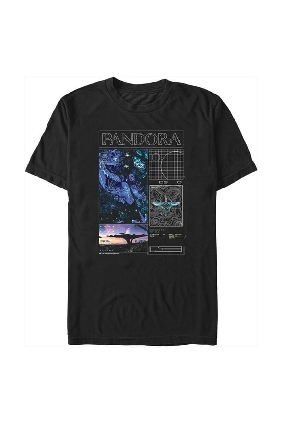 Men's Avatar Pandora Diagrams  Graphic Tee Black Medium