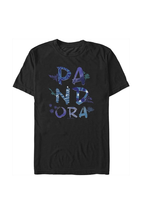 Men's Avatar Pandora Flora and Fauna Logo  Graphic Tee Black Large