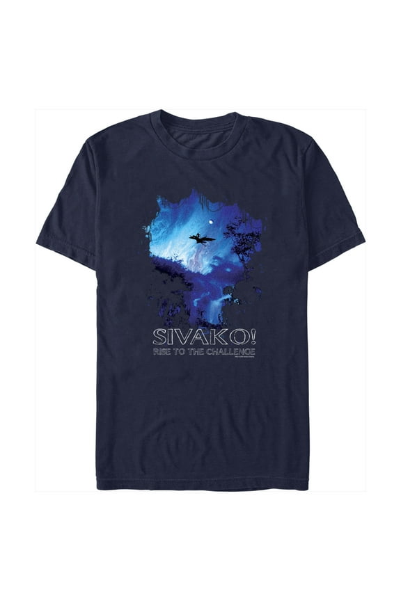 Men's Avatar Sivako! Rise to the Challenge  Graphic Tee Navy Blue Medium