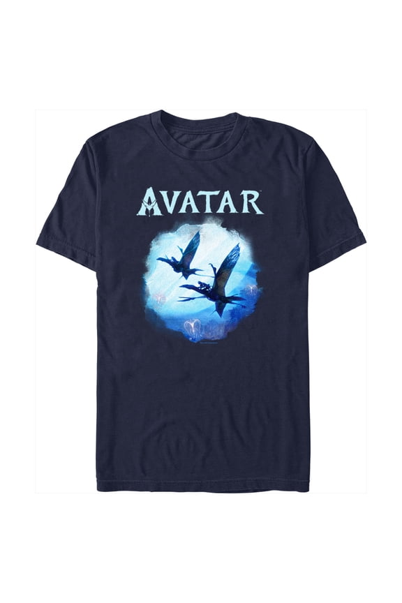 Men's Avatar: The Way of Water Great Leonopteryx Flight Logo Graphic Tee Navy Blue 2X Large