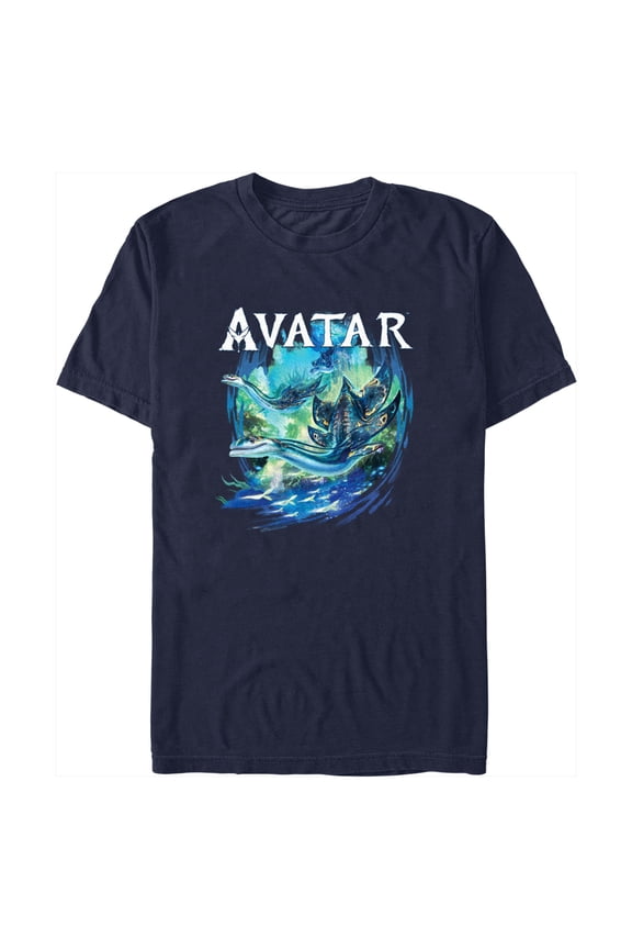Men's Avatar: The Way of Water Ilu Logo Graphic Tee Navy Blue 2X Large