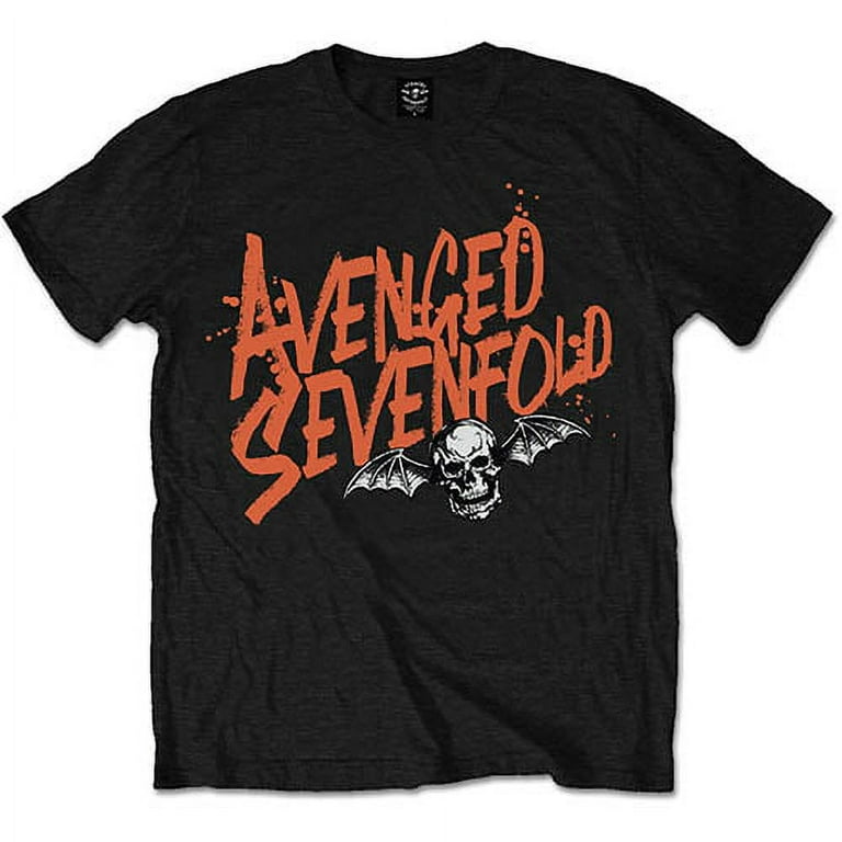 Men's Avenged Sevenfold Orange Splatter T-shirt XX-Large