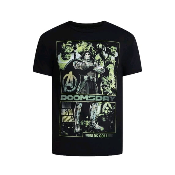 Men's Avengers Doomsday Worlds Collide Black Graphic T-Shirt - 3XL ...