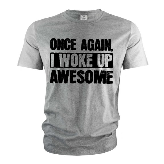 Men's Awesome Shirt Funny Saying Tee Humorous Gifts Christmas Birthday Gift For Him Her Unisex (XX-Large Grey)