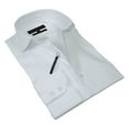 thumbnail image 1 of Men's Axxess Turkey Shirt 100% Egyptian Cotton High Collar 224-03 White Pique, 1 of 6