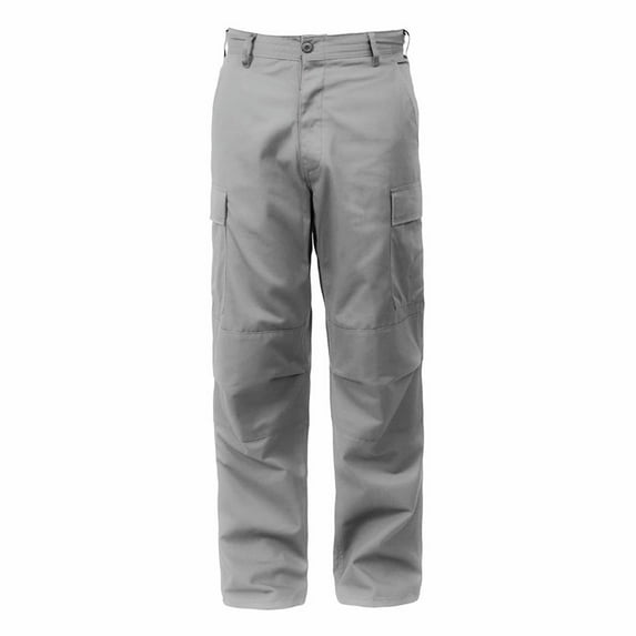 Men's BDU Pants, Cargo Style Trousers, Poly Cotton Blend, Made in USA, Light Grey, Size X-Small Regular