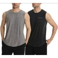 thumbnail image 1 of Men’s BIG and TALL 2 Pack Active Gym Sleeveless Shirts Crew Neck Muscle Tank Top, 1 of 5