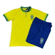 Men's | BRASIL Futbol Sports Soccer Jersey T-Shirts & Shorts - Size 10 Youth Medium