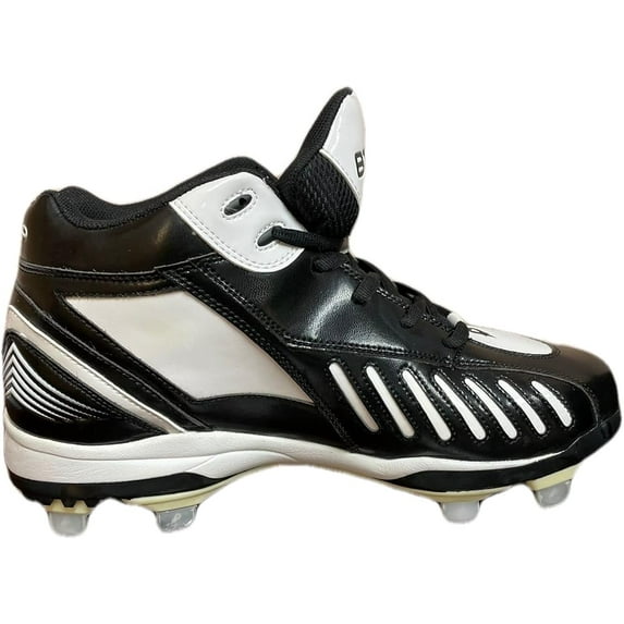 Men's BTOP Baseball Cleats (Medium, Numeric_10) Black and White