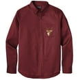 thumbnail image 1 of Men's BUCK DEER PATCH Twill Shirt with Pocket, 4XL Burgundy, 1 of 2