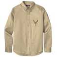 thumbnail image 1 of Men's BUCK DEER PATCH Twill Shirt with Pocket, Extra-Small Wheat, 1 of 2