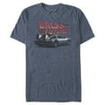 thumbnail image 1 of Men's Back to the Future DeLorean Cartoon Graphic Tee Navy Blue Heather Medium, 1 of 4