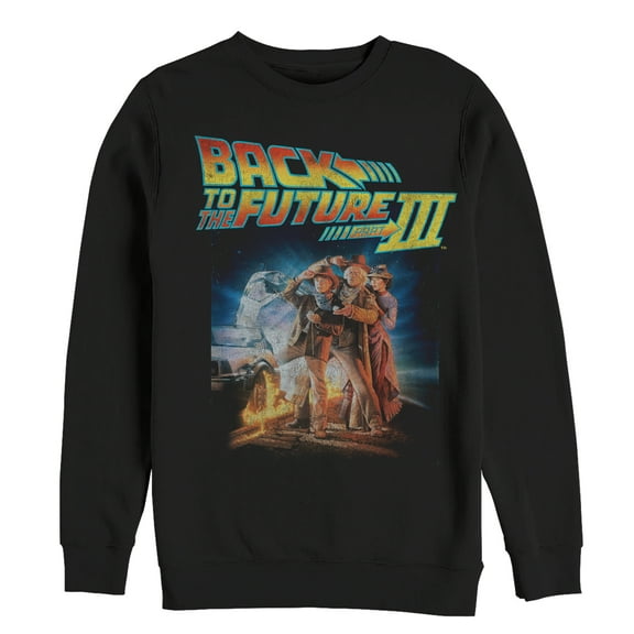 Men's Back to the Future Part 3 Character Pose Sweatshirt Black Small