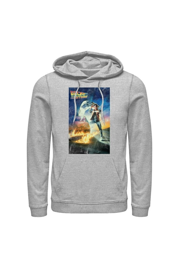 Men's Back to the Future Retro Marty McFly Poster  Pull Over Hoodie