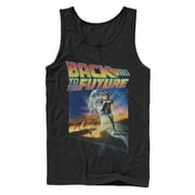 Mens Back to the Future Retro Marty McFly Poster Tank Top Black Large