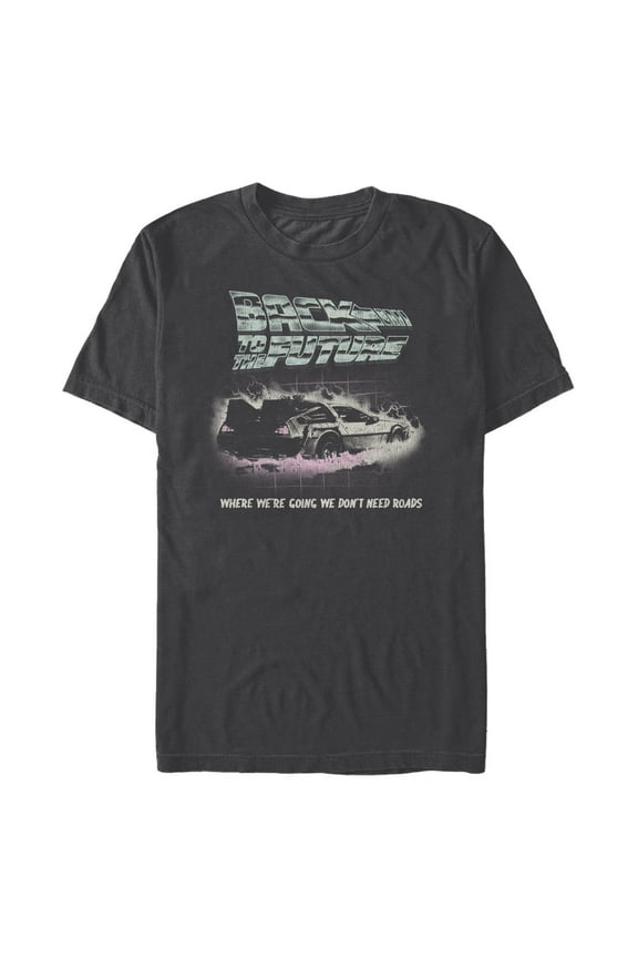 Men's Back to the Future Retro We Don't Need Roads Graphic T-Shirt
