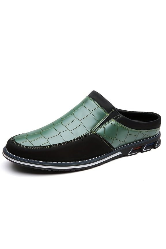 Men's Backless Mule Loafers, Anti-Slip Slip-On Casual Business Shoes, Comfortable Outdoor Walking Half Shoes for Travel, Office, Leisure & Everyday Fashion Wear