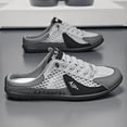 thumbnail image 1 of Men's Backless Slip On Sneakers Wide Toe Casual Mules Breathable Outdoor Daily Footwear, 1 of 3
