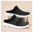thumbnail image 1 of Men's Backless Slip‑on Mule Walking Shoes, Knit Mesh Casual Slide Footwear With Segmented Grooved Outsole for Daily Leisure, 1 of 4