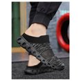 thumbnail image 1 of Men's Backless Slip‑on Mule Walking Shoes, Knit Mesh Casual Slide Footwear With Segmented Grooved Outsole for Daily Leisure, 1 of 4