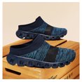 thumbnail image 1 of Men's Backless Slip‑on Mule Walking Shoes, Knit Mesh Casual Slide Footwear With Segmented Grooved Outsole for Daily Leisure, 1 of 7