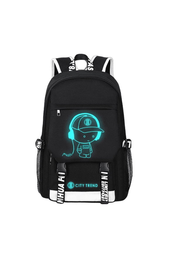 Men's Backpack Voice-activated Charging Listening Luminous,One piece simple