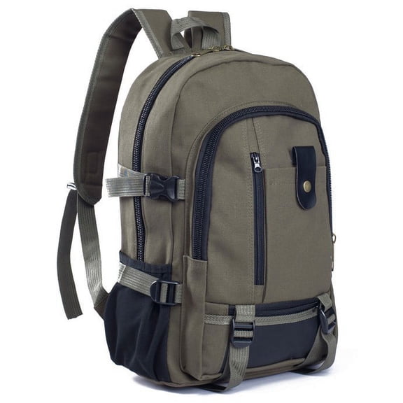 Men's Backpacks Canvas Backpack Student Bags,Khaki