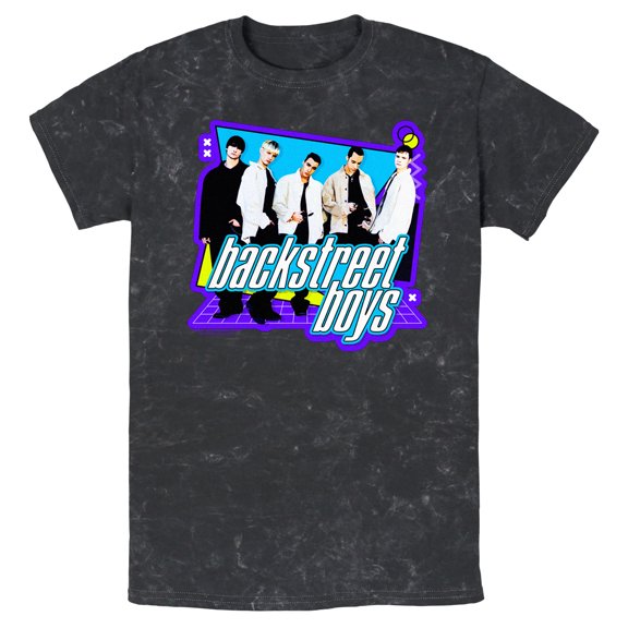 Men's Backstreet Boys Band 90s Pop Grid Graphic T-Shirt