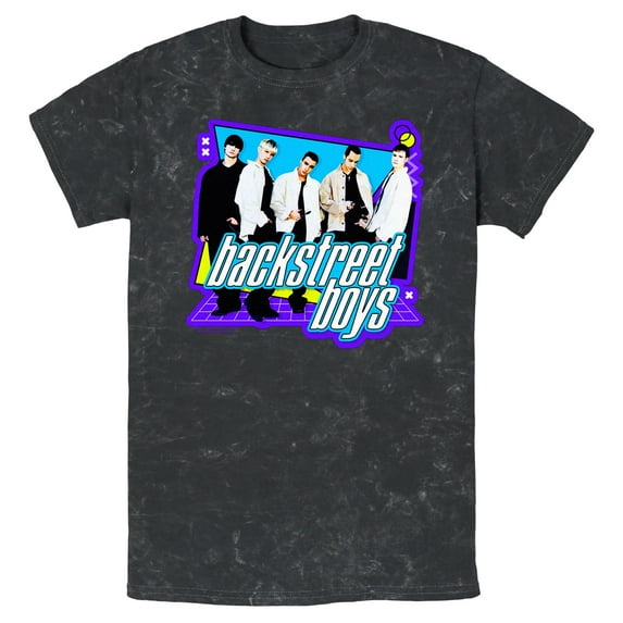Men's Backstreet Boys Band 90s Pop Grid Graphic T-Shirt