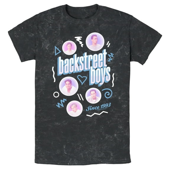 Men's Backstreet Boys Bubble Icons Doodle  Graphic T-Shirt