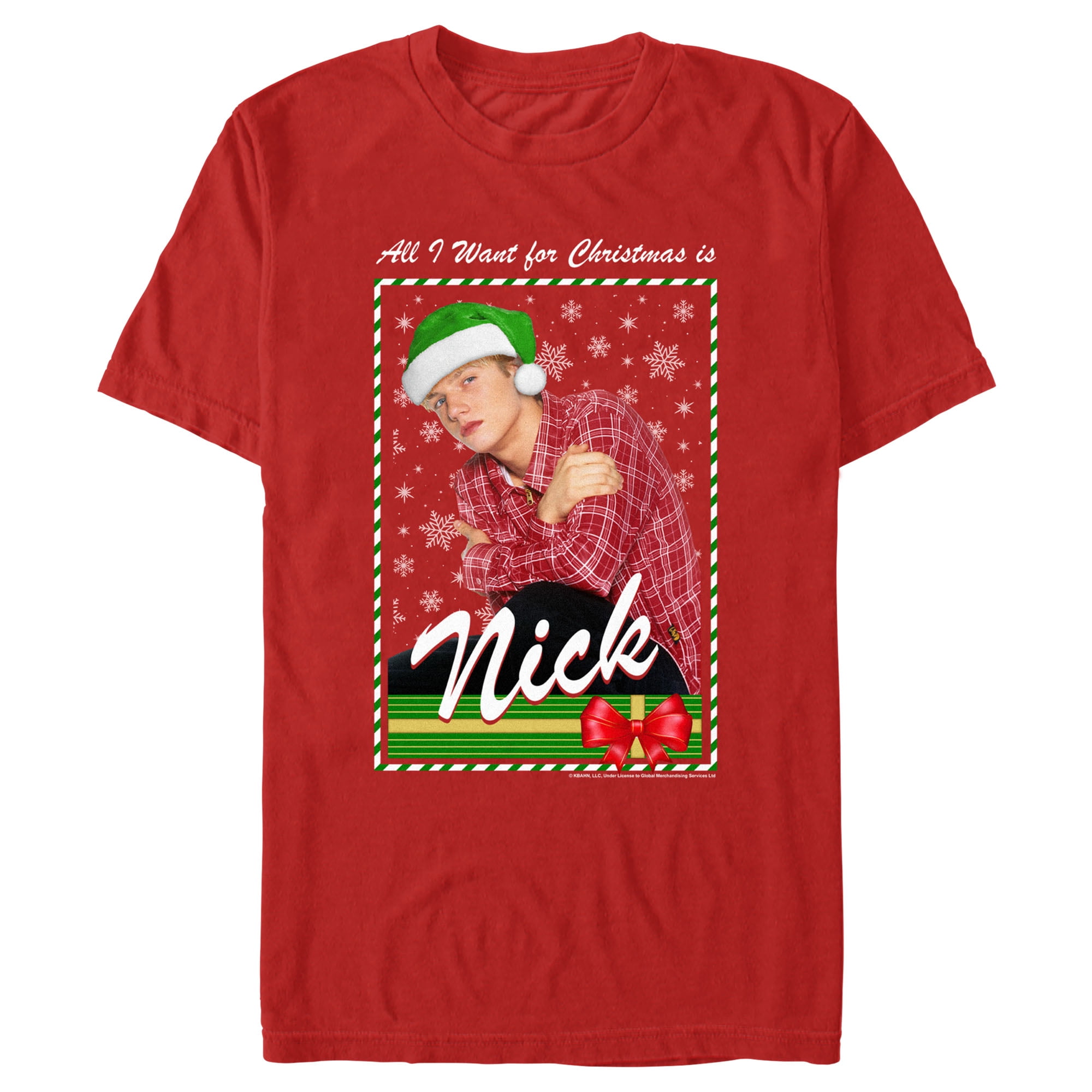 Men's Backstreet Boys Nick All I Want for Christmas Graphic TShirt