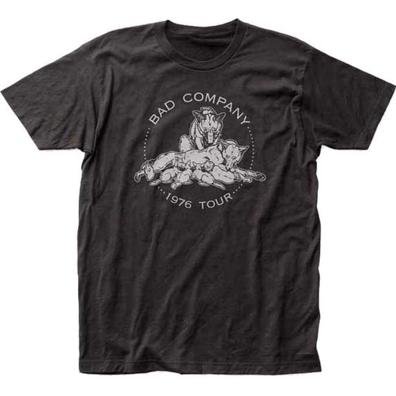 Men's Bad Company 1976 Tour Slim Fit T-shirt XX-Large Coal