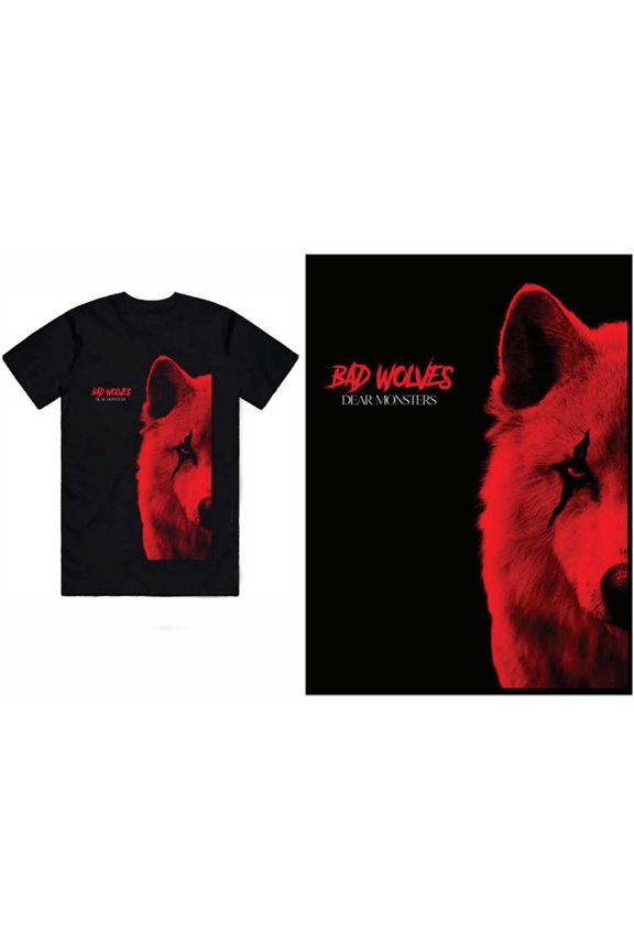 Bad Wolves T Shirt Dear Monsters Band Logo new Official Mens Black