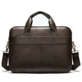 thumbnail image 1 of Men's Bag Genuine Leather Men Briefcase for Laptop 14 Messenger Men's Leather Bag Business Portfolio for Document A4 7022 (a01), 1 of 7