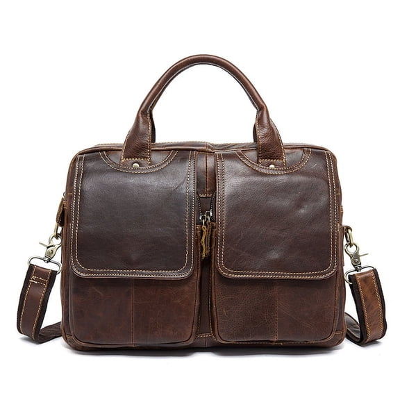 Men's Bag Genuine Leather Men's Briefcases Laptop Bag Leather Totes Bag Document Bag Office Bags for Men Messenger Bags Men's Handbag