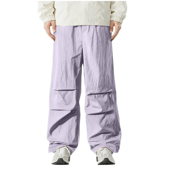 Men's Baggy Cargo Long Pants Casual Loose Fit Straight-leg Cargo Pants With Pockets