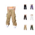 thumbnail image 1 of Men's Baggy Cargo Pants 2026 Fashion Drawstring Elastic Waist Loose Fit Parachute Pants Harem Joggers with Pockets Streetwear, 1 of 8