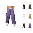 thumbnail image 1 of Men's Baggy Cargo Pants 2026 Trendy Drawstring Elastic Waist Loose Fit Parachute Pants Harem Joggers with Pockets Streetwear, 1 of 9